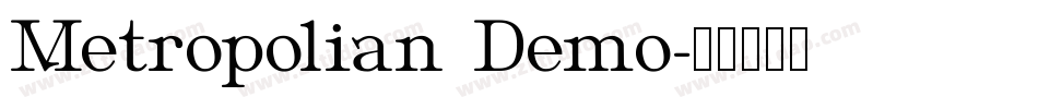 Metropolian Demo字体转换